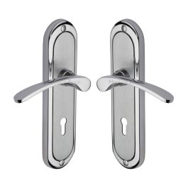 Heritage Brass Apollo Finish Ambassador Door Handle on Plate - Lever Lock