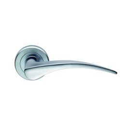 Set Carlisle satin chrome Serozzetta Olivier Lever on round rose