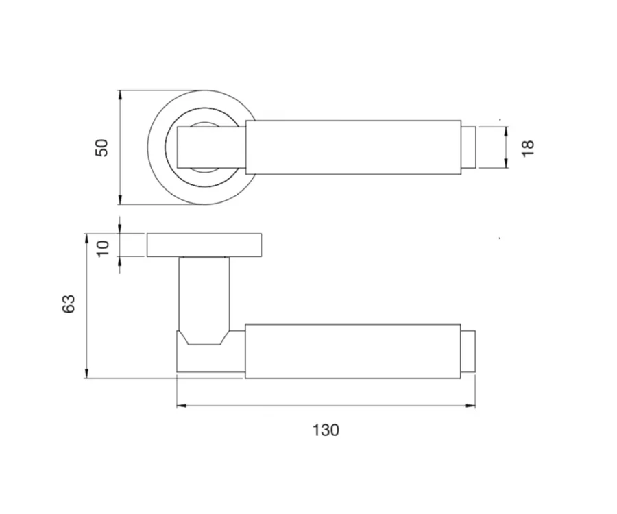 Carlisle Brass Varese Knurled Lever On Rose - Matt Bronze