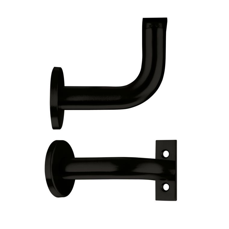 82mm Powder Coated Black Heavy Duty Handrail Bracket | ZAS45-PCB