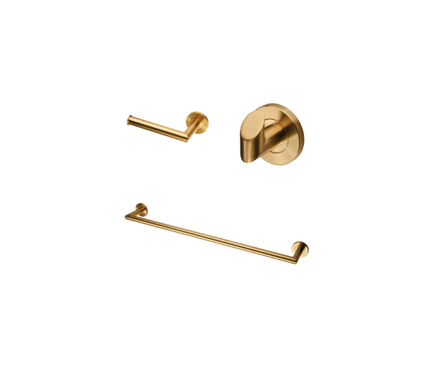 Satin Brass Bathroom Accessories Set | LXSETSPVD