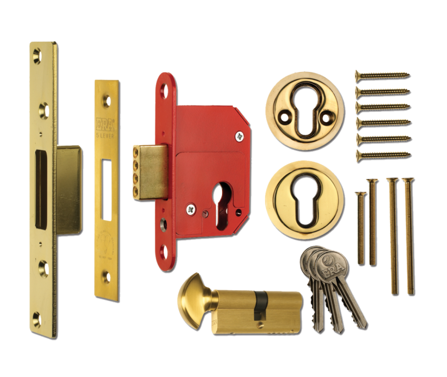 76mm Polished Brass BS8621 Euro Deadlock cylinder & turn | 333 PB