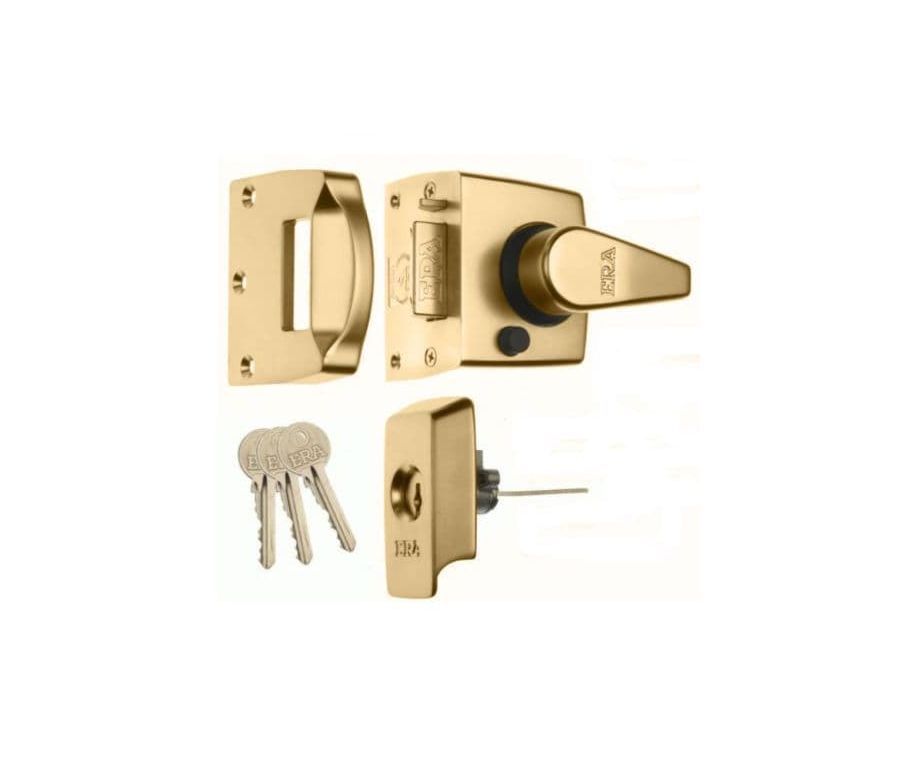 Brass 60mm BS8621 Auto Deadlock Escape Nightlatch | 1730-31 PB