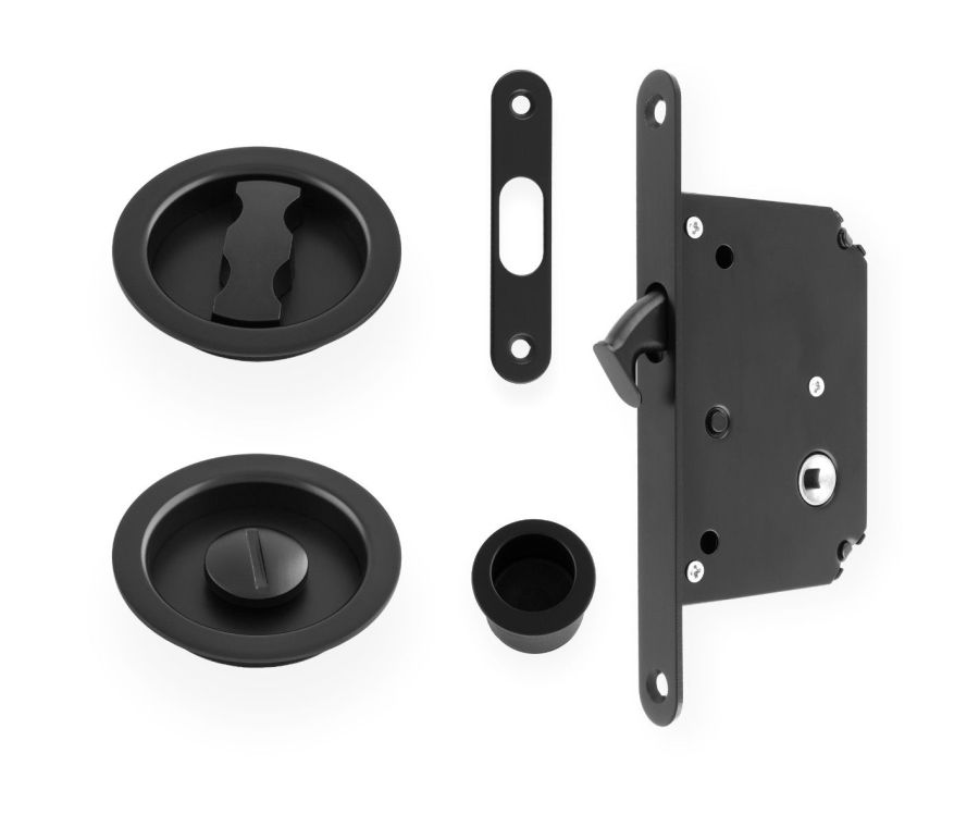 AW Matt Black Sliding Door Locking Kit | AW110RBL