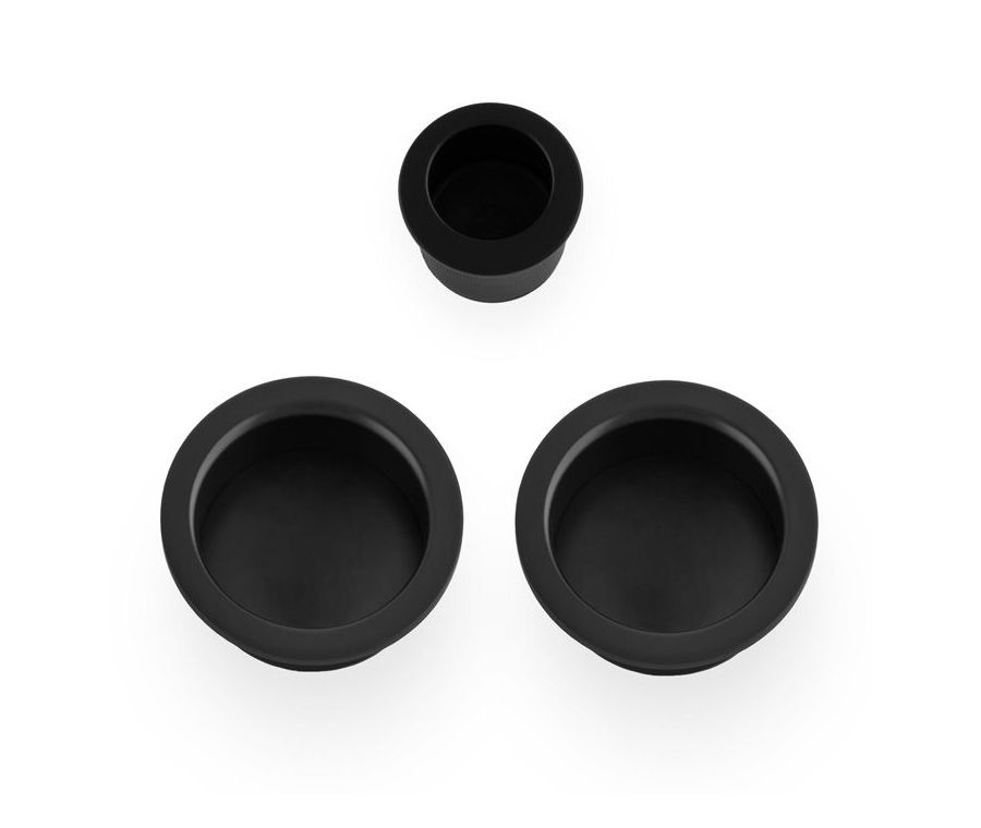 A&W Black Round Sliding Door Pull Kit  | AW994BL