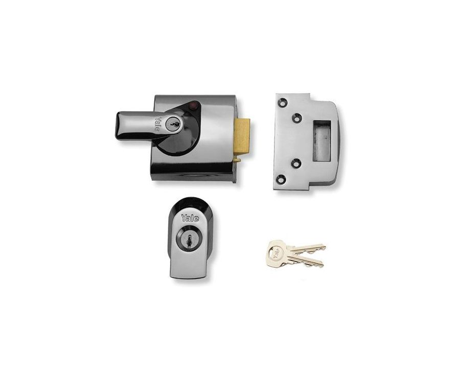 Yale BS2 40mm Chrome Auto Deadlocking Night Latch