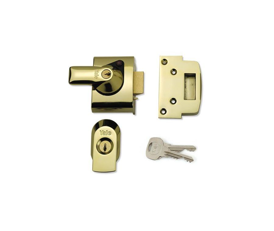 Yale BS2 40mm Brasslux Auto Deadlocking Night Latch