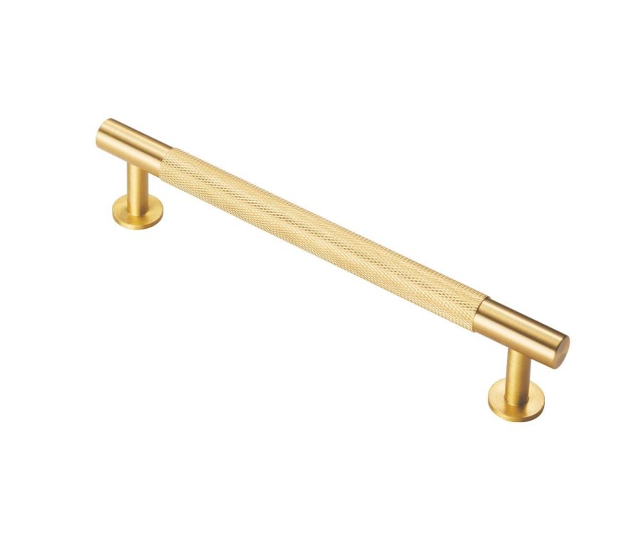 Satin Brass 158mm Knurled Pull Handle | FTD700BSB