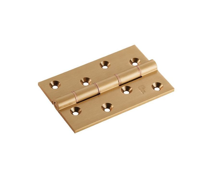 Pair Satin Brass 102mm Double Phosphor Bronze Washered Hinge | HDPBW61SB