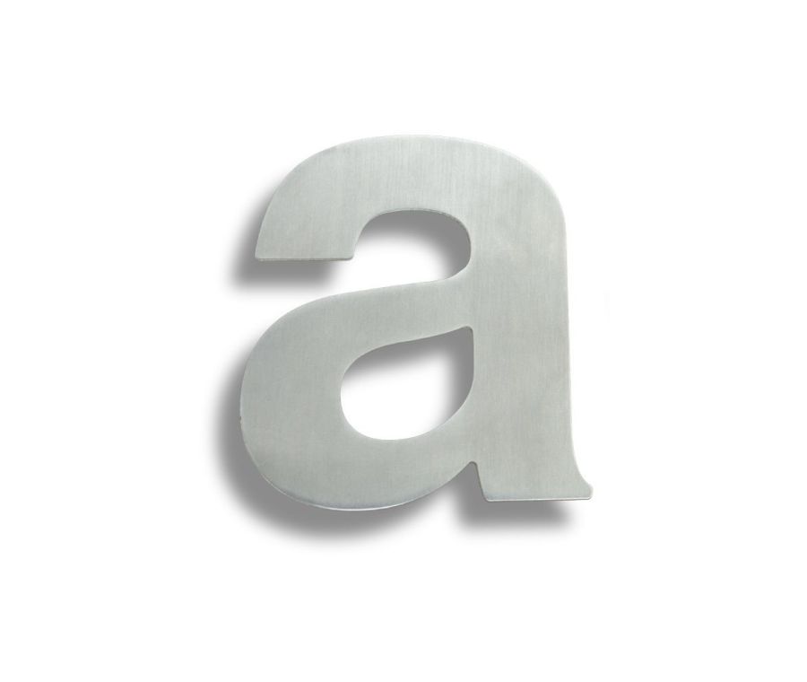 Grade 316 Satin Stainless Steel Letter A B C | LET1090SSS