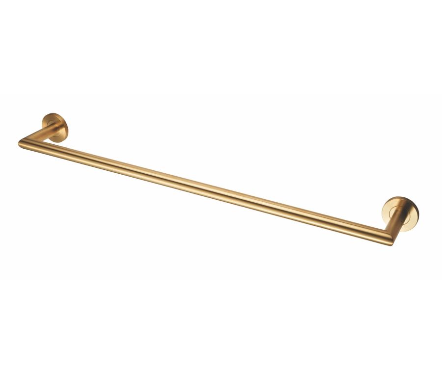 Deleau 650mm Satin Brass Single Towel Rail | LX22SPVD