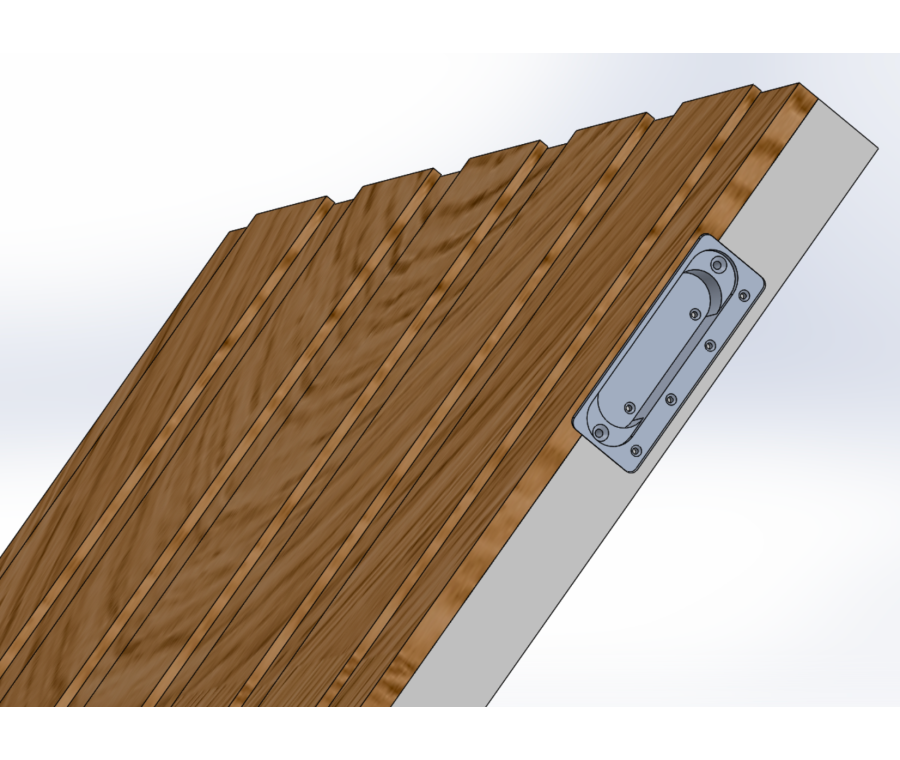 Set Ceam 1230 Concealed Hinge Extension Brackets to suit 8mm - 20mm thick Cladding