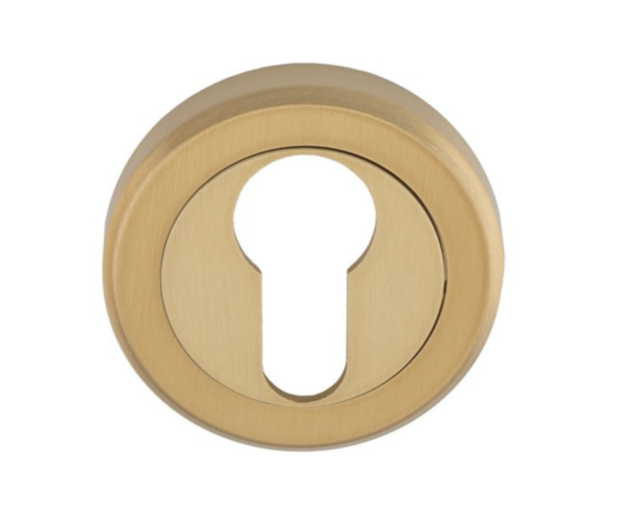 Carlisle Satin Brass 51mm Euro Profile Round Key Escutcheon | SZM001SB