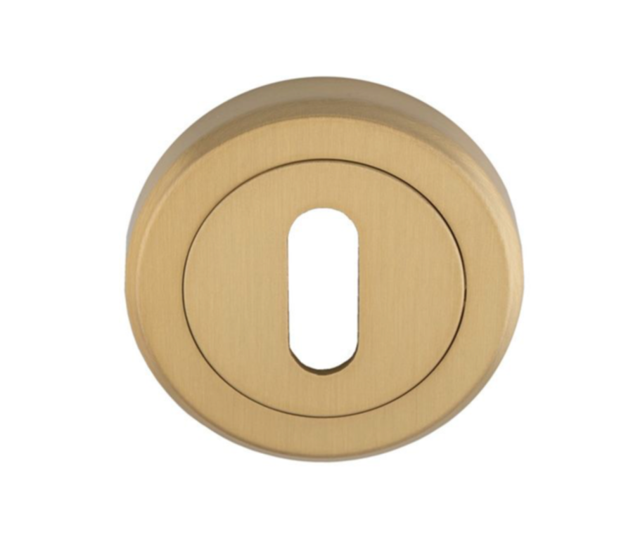 Carlisle Satin Brass 51mm Standard Profile Round Key Escutcheon | SZM003SB
