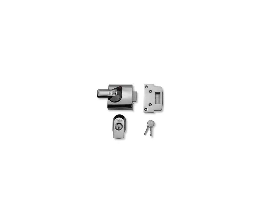 Yale BS1 60mm Chrome Auto Deadlocking Night Latch