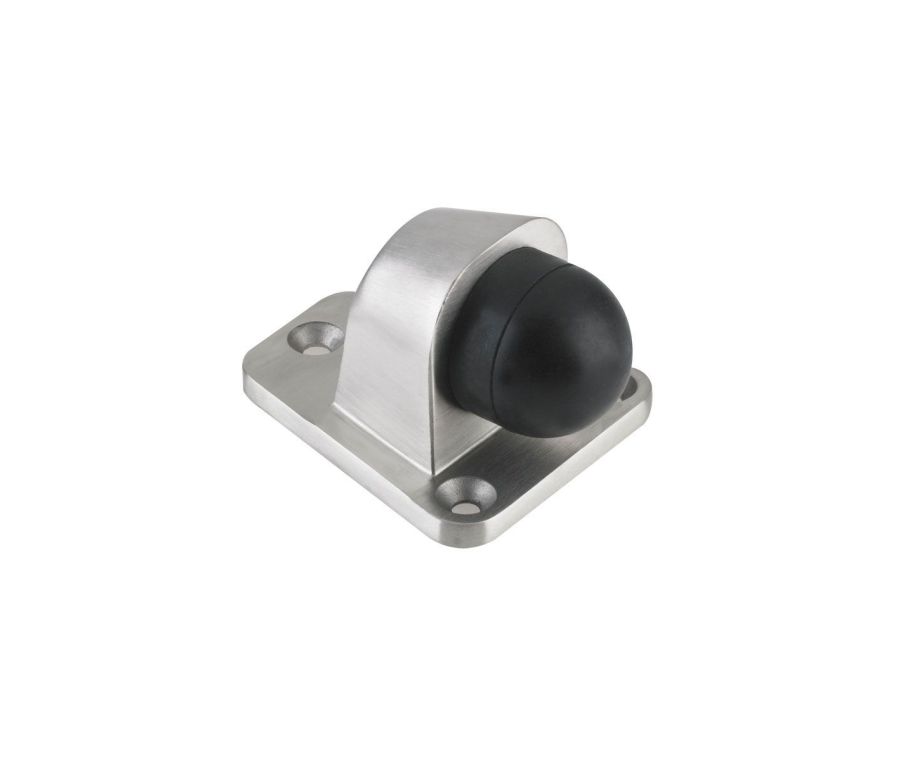 Satin Stainless Steel 60x51mm Heavy Duty Floor Mounted Door Stop | ZAS84SS