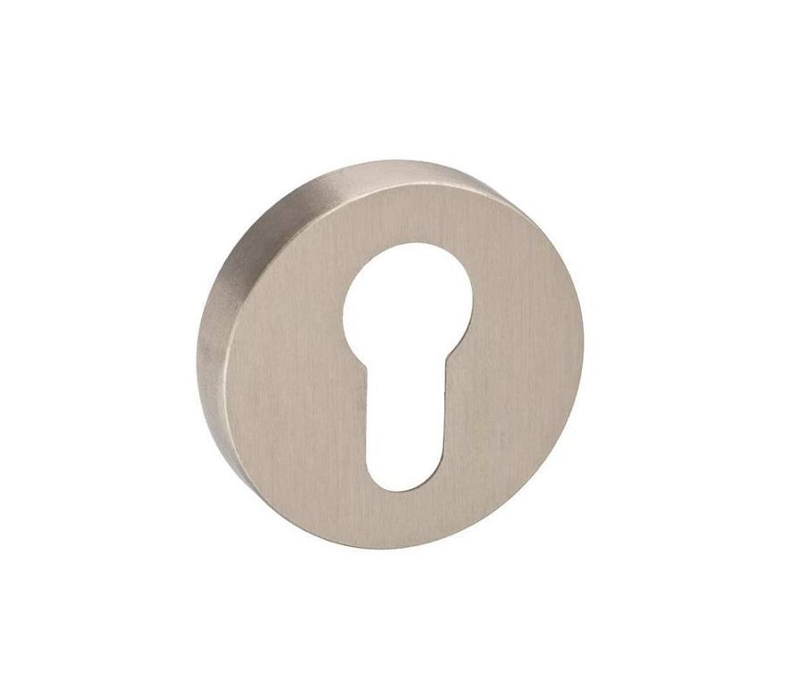Forme FMRESN Satin Nickel Round Minimal Euro Escutcheon