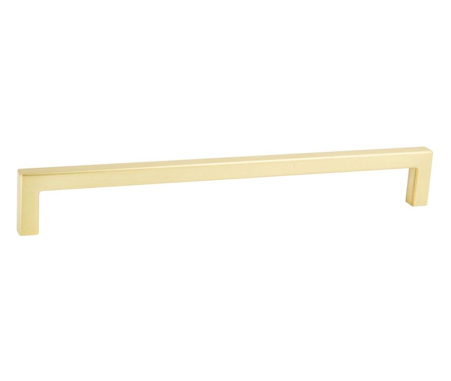 Brushed Satin Brass 128mm Square Cabinet Pull Handle | 108.66.388