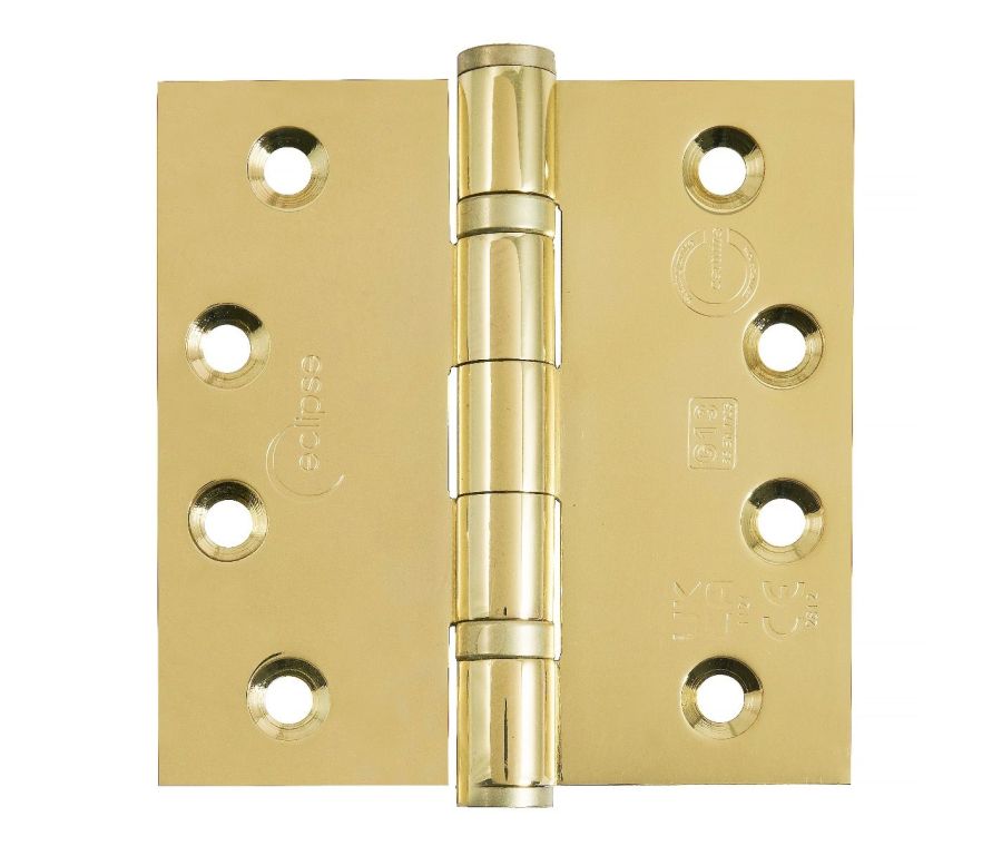 Eclipse Polished Brass 102 x 102mm Grade 13 BB Hinges  | 14841EBP