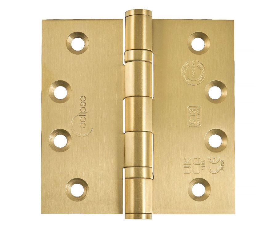 Eclipse Satin Brass 102 x 102mm Grade 13 BB Hinges  | 14841SBP