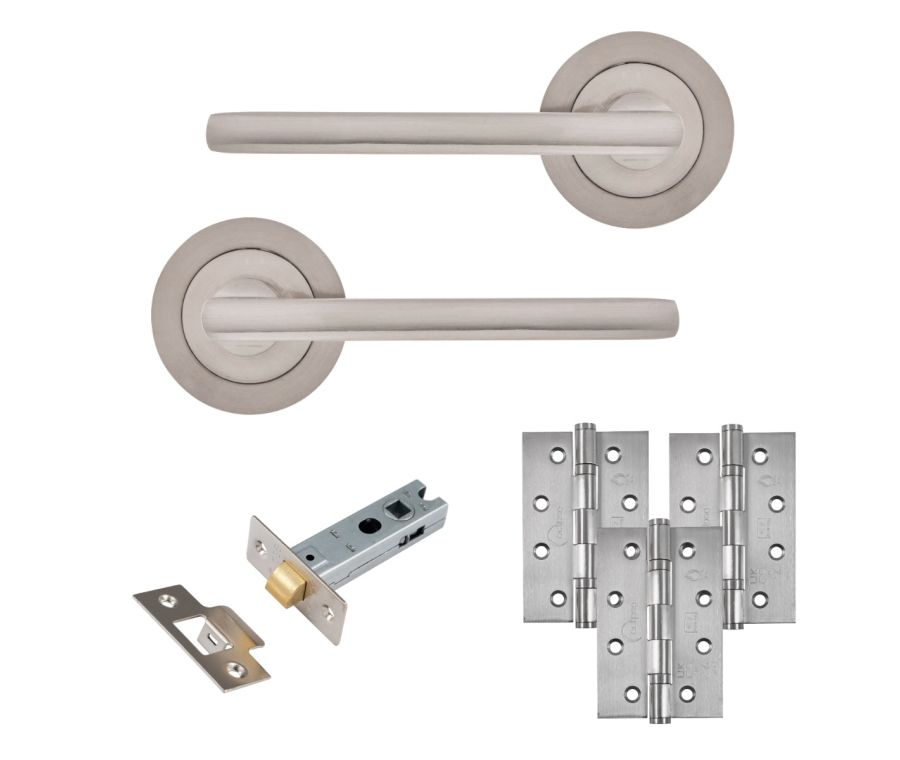 Eclipse Freestyle Satin Nickel Auriga Latch Door Pack | 102x67mm (4