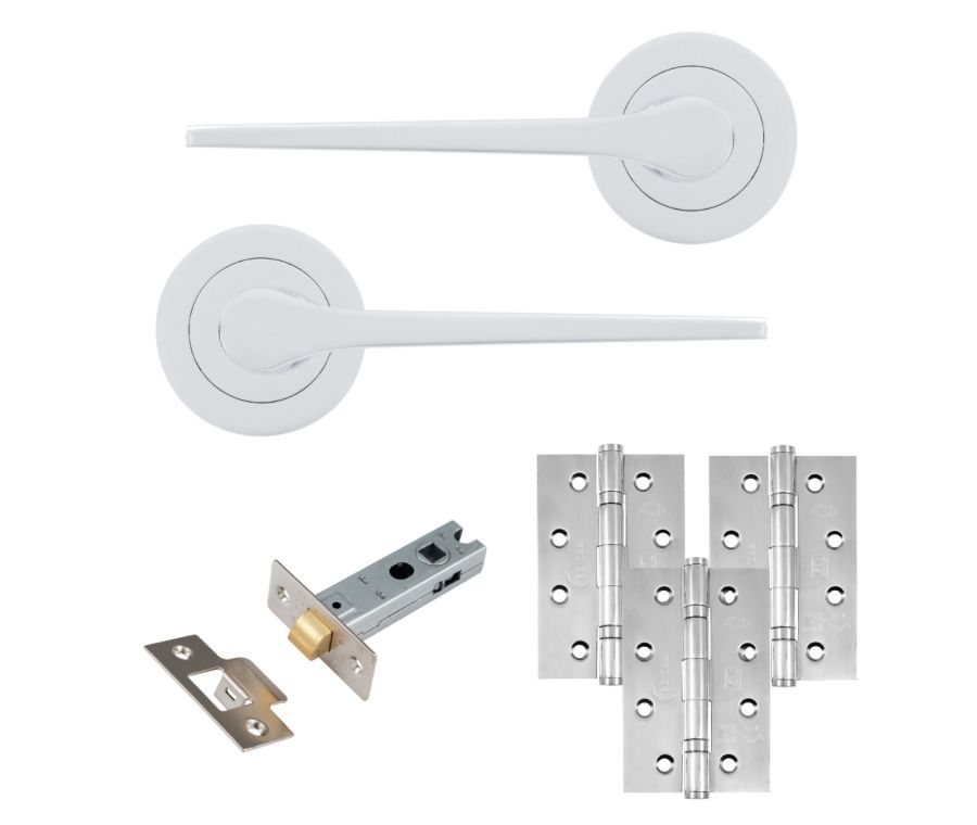 Eclipse Freestyle Polished Chrome Monte Latch Door Pack | 102x67mm (4