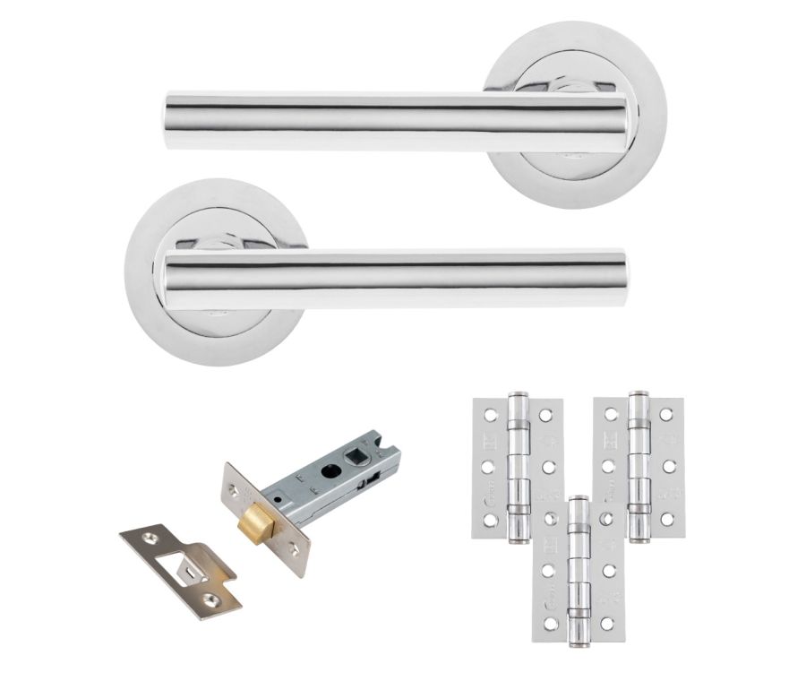 Eclipse Freestyle Polished Chrome Corvette Latch Door Pack | 76x51mm (3