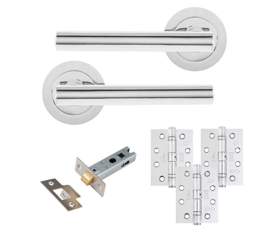 Eclipse Freestyle Polished Chrome Corvette Latch Door Pack | 102x76mm (4