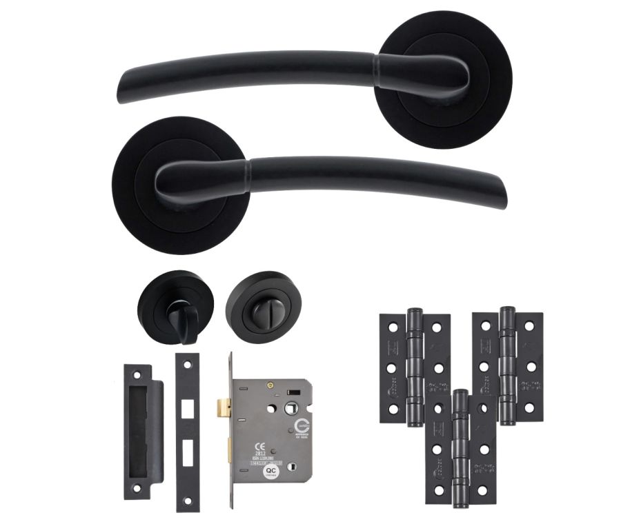 Eclipse Freestyle Matt Black Tifosi Bathroom Door Pack | 76x51mm (3
