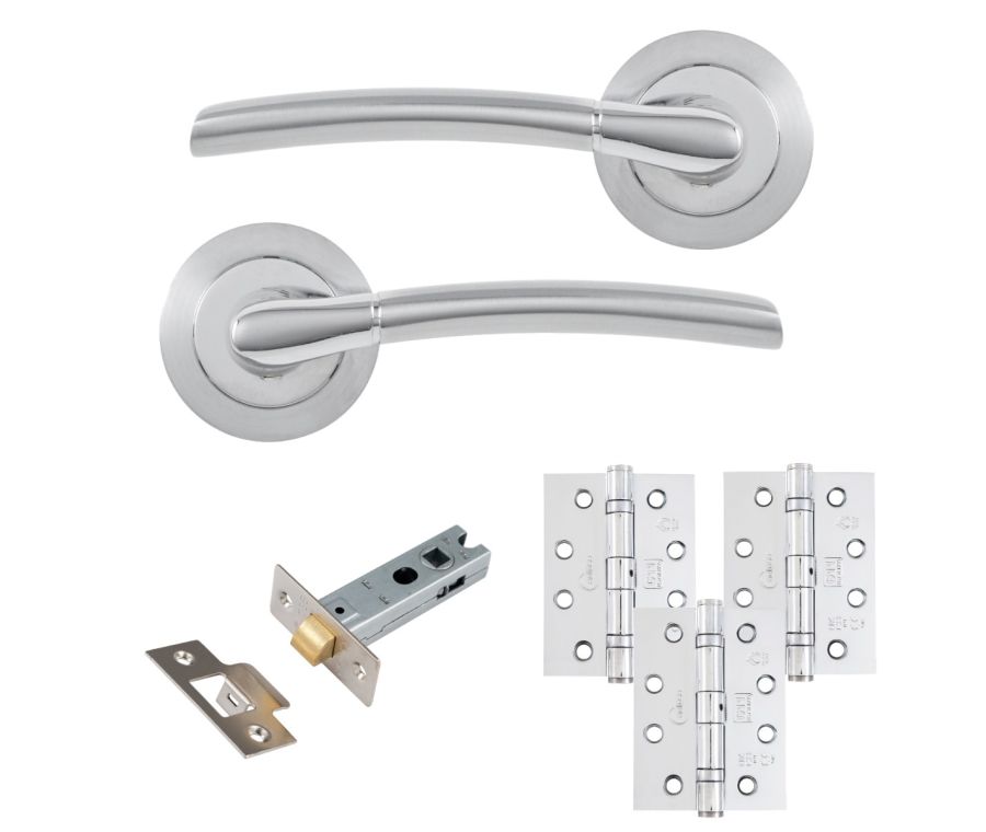 Eclipse Freestyle Polished & Satin Chrome Tifosi Latch Door Pack | 102x76mm (4