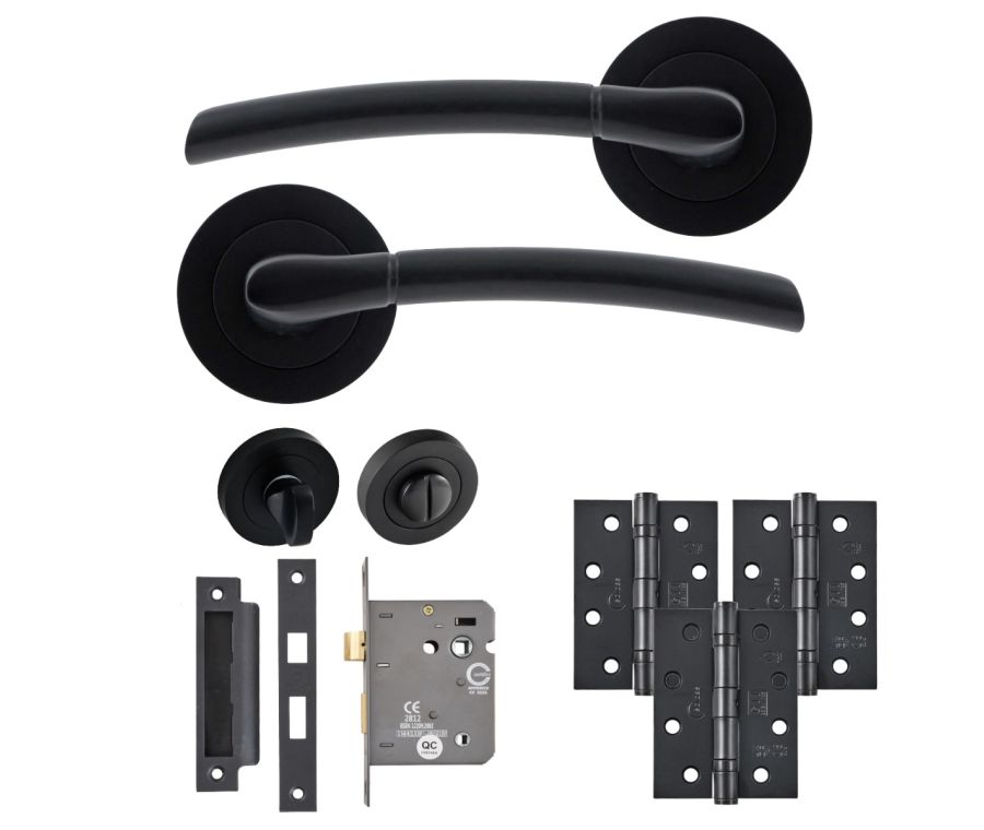 Eclipse Freestyle Matt Black Tifosi Bathroom Door Pack | 102x76mm (4