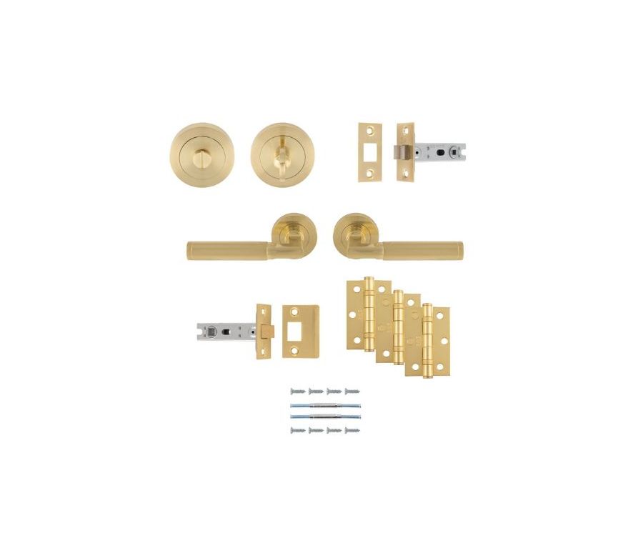 Satin Brass Belas Bathroom Pack - Ultimate Door Pack