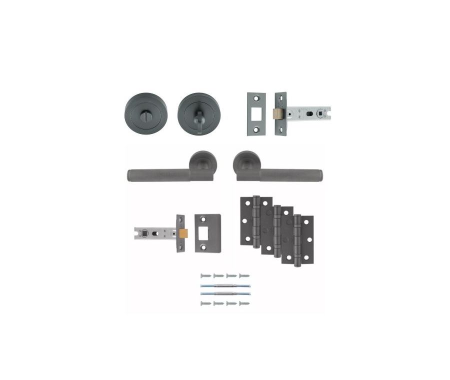 Anthracite Knurled Lagos Bathroom Pack - Ultimate Door Pack