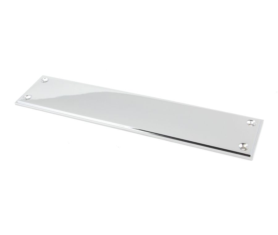 From the Anvil 300 x 65mm Polished Chrome Art Deco Finger Plate | 45390