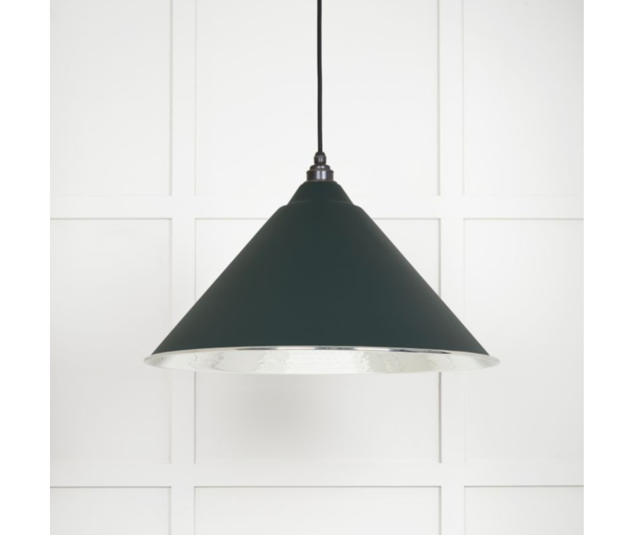 From the Anvil Hammered Nickel Hockley Pendant in Dingle | 45433DI