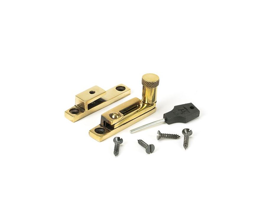 From the Anvil Aged Brass Brompton Quadrant Fastener - Narrow | 45478