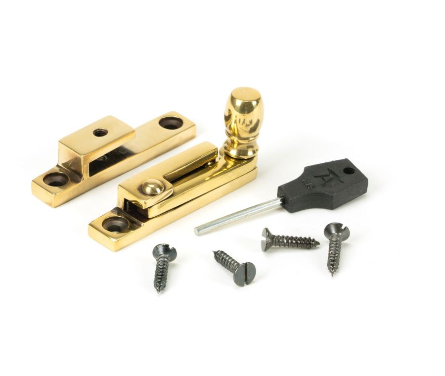 From the Anvil Aged Brass Mushroom Quadrant Fastener - Narrow | 45481