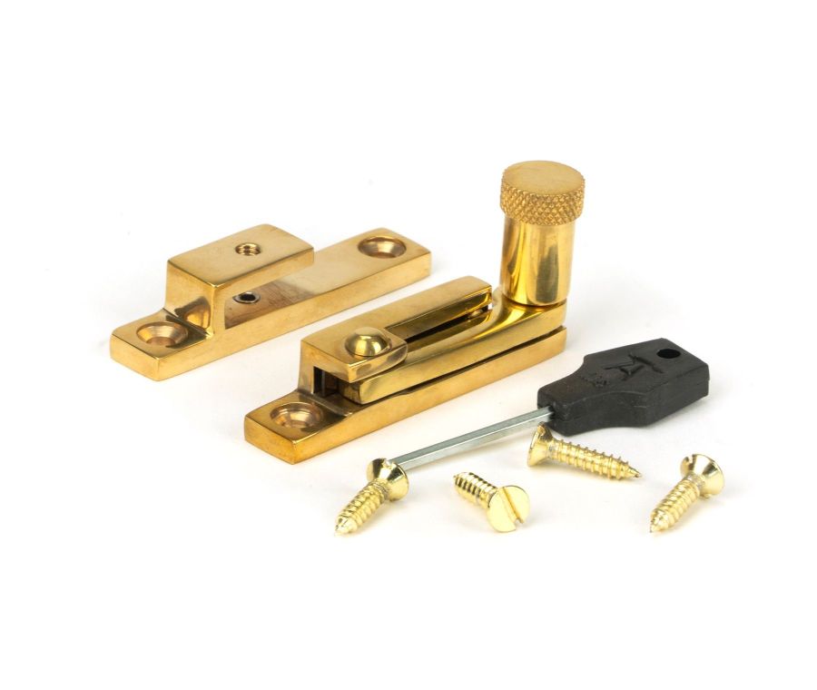 From the Anvil Polished Brass Brompton Quadrant Fastener - Narrow | 45982