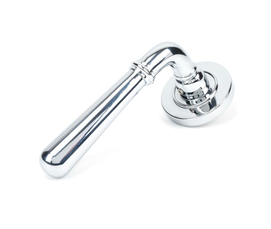 Set Polished Chrome Newbury Lever on Plain rose | 46053