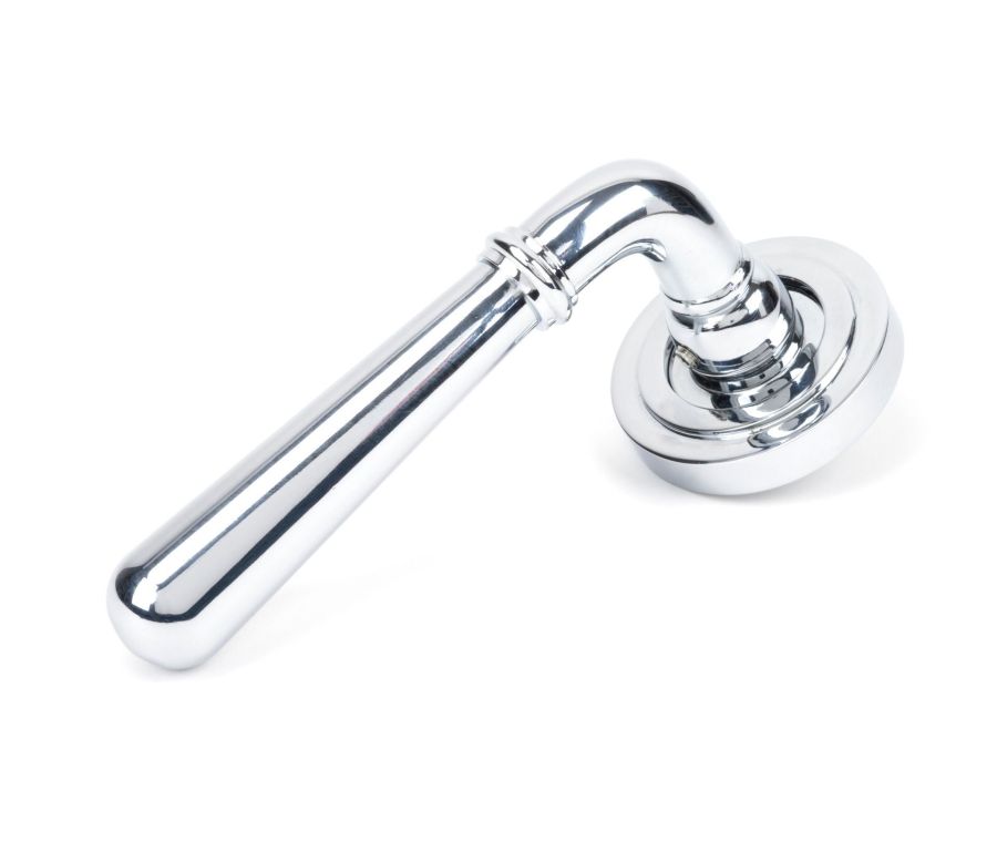 Set Polished Chrome Newbury Lever on Art Deco rose | 46054