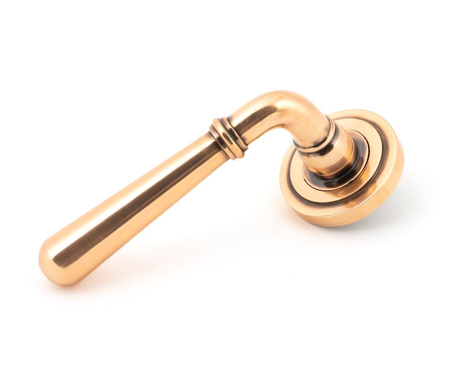 Set Polished Bronze Newbury Lever on Art Deco rose | 46066 | 50034