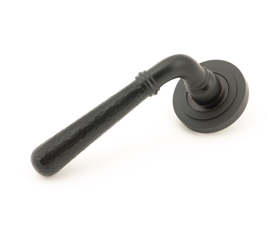 Set Aged Bronze Hammered Newbury Lever on Art Deco rose | 46082 | 50050