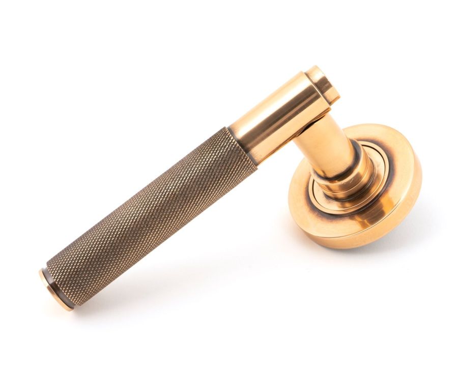 Set Polished Bronze Brompton Lever on Plain rose | 46101 | 50103