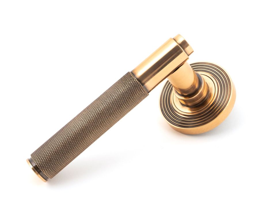 Set Polished Bronze Brompton Lever on Beehive rose | 46103 | 50105