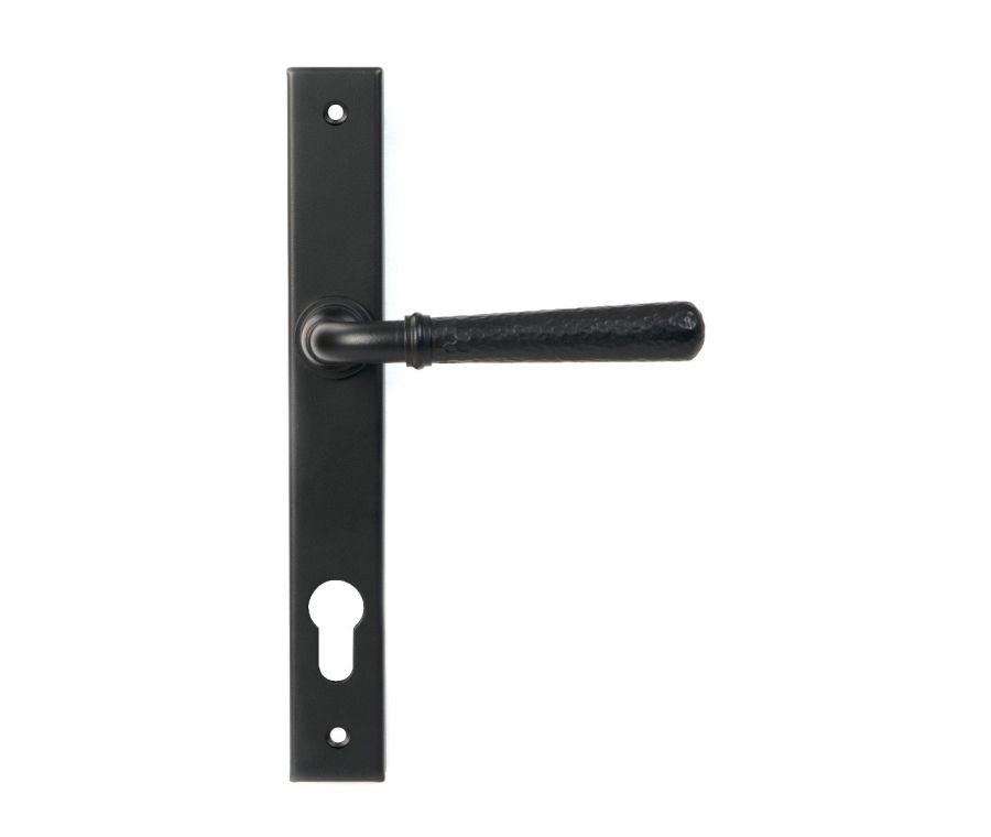 Set Matt Black Hammered Newbury Slimline Espag. Lock Set | 46388
