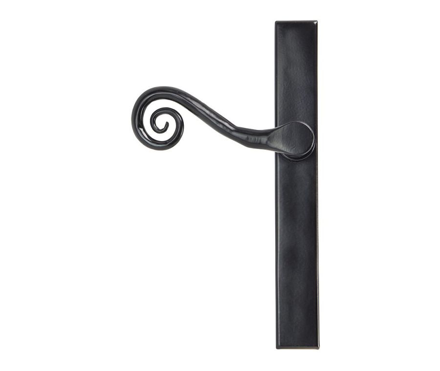Black Monkeytail Slimline Lever Espag. Latch Set - LH | 46397L