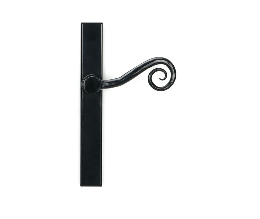 Black Monkeytail Slimline Lever Espag. Latch Set - RH | 46397R