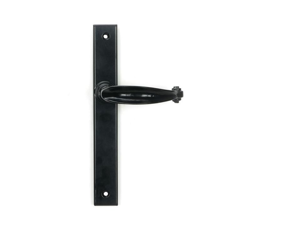 Black Cottage Slimline Lever Espag. Latch Set | 46400