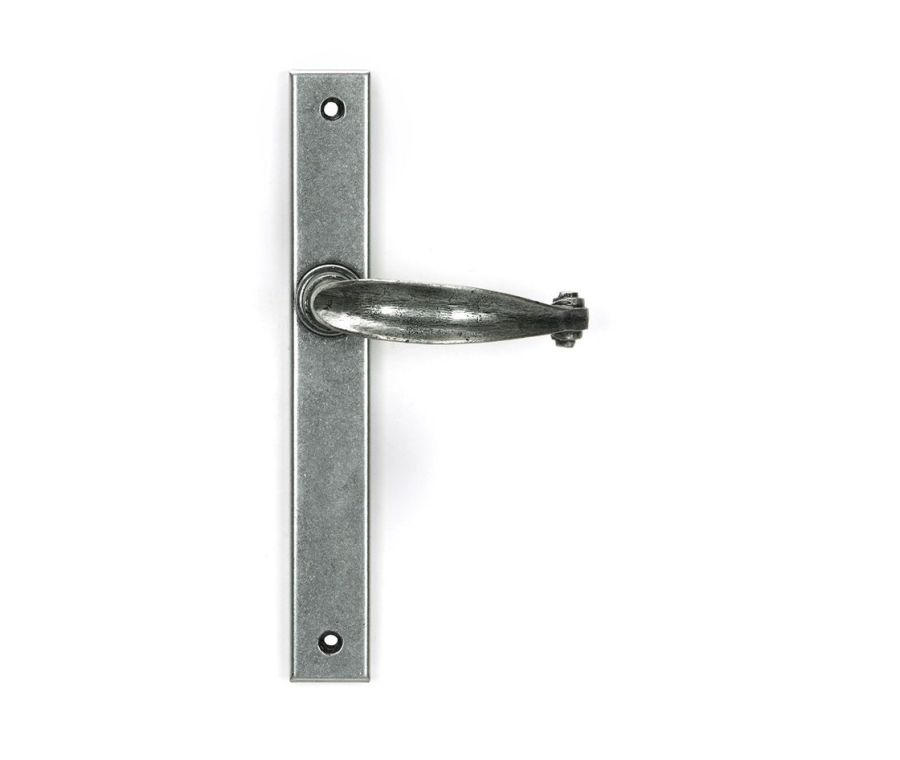 Pewter Cottage Slimline Lever Espag. Latch Set | 46401