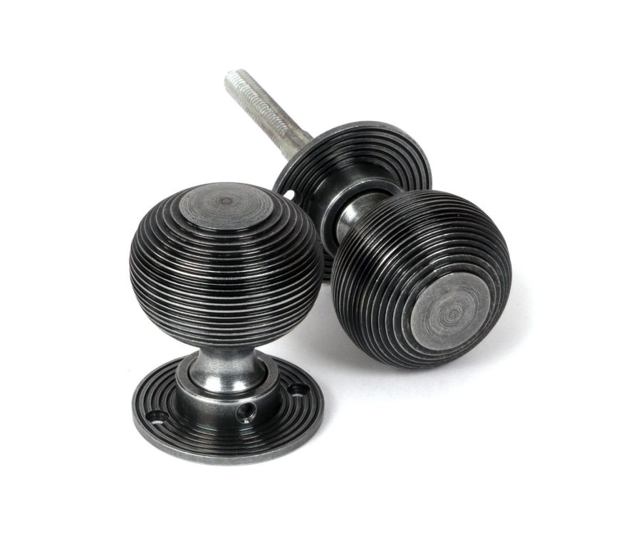 Pewter Heavy Beehive Mortice/Rim Knob Set | 46403